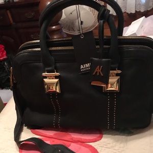 Aimee Kestenberg never used black leather purse